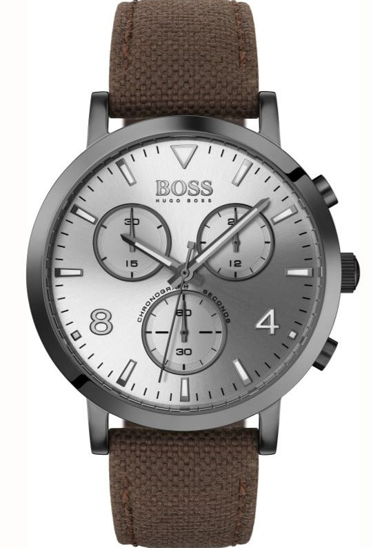 Buy Shop Hugo Boss Spirit White Dial Brown Nylon Strap Watch for Men - 1513690 USA Online
