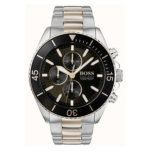 Buy Shop Hugo Boss Ocean Edition Black Dial Two Tone Steel Strap Watch for Men - 1513705 USA Online