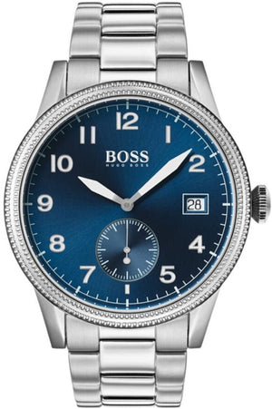 Buy Shop Hugo Boss Legacy Blue Dial Silver Steel Strap Watch for Men - 1513707 USA Online