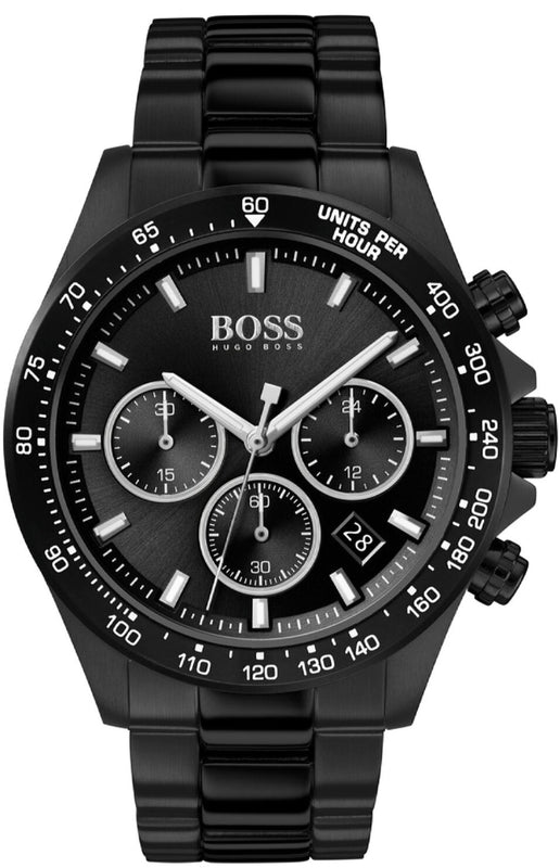 Buy Shop Hugo Boss Hero Black Dial Black Steel Strap Watch for Men - 1513754 USA Online