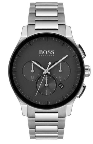 Buy Shop Hugo Boss Peak Black Dial Silver Steel Strap Watch for Men - 1513762 USA Online