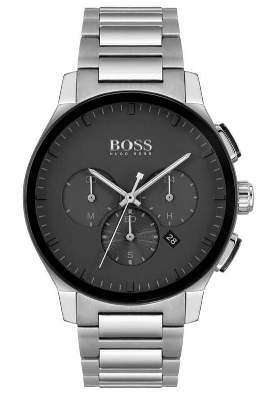 Buy Shop Hugo Boss Peak Black Dial Silver Steel Strap Watch for Men - 1513762 USA Online