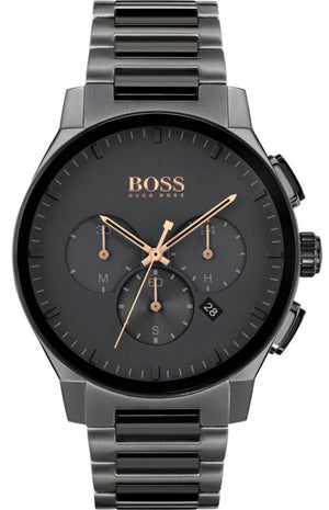 Buy Shop Hugo Boss Peak Black Dial Black Steel Strap Watch for Men - 1513814 USA Online