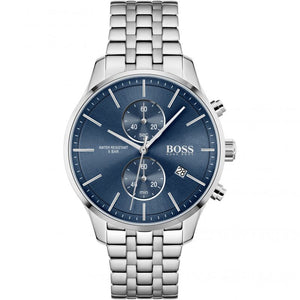Buy Shop Hugo Boss Associate Blue Dial Silver Steel Strap Watch for Men - 1513839 USA Online