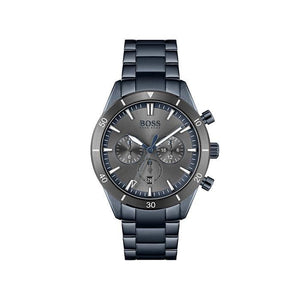 Buy Shop Hugo Boss Santiago Grey Dial Blue Steel Strap Watch for Men - 1513865 USA Online