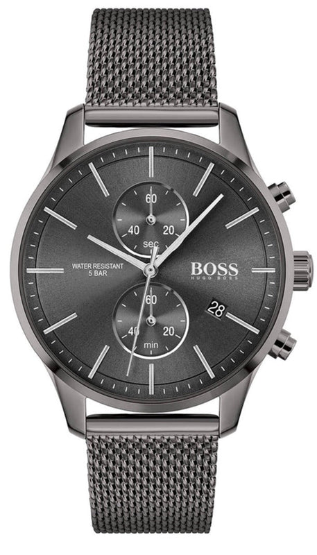 Buy Shop Hugo Boss Associate Grey Dial Grey Mesh Bracelet Watch for Men - 1513870 USA Online