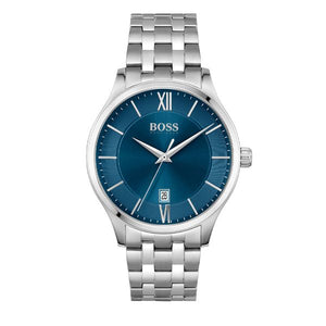 Buy Shop Hugo Boss Governer Blue Dial Silver Steel Strap Watch for Men - 1513487 USA Online