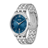 Buy Shop Hugo Boss Officer Chronograph Blue Dial Silver Steel Strap Watch for Men - 1513615 USA Online