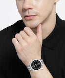 Buy Shop Hugo Boss Officer Black Dial Silver Steel Strap Watch for Men - 1513614 USA Online