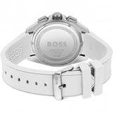 Hugo Boss Volane Grey Dial White SIlicone Strap Watch for Men - 1513948