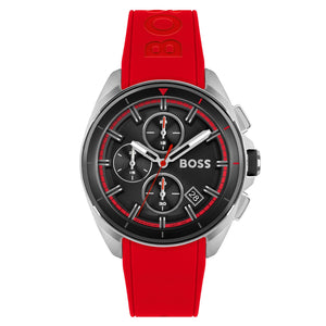 Buy Shop Hugo Boss Volane Black Dial Red Rubber Strap Watch for Men - 1513959 USA Online