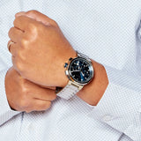 Buy Shop Hugo Boss One Chronograph Blue Dial Silver Steel Strap Watch For Men - 1513999 USA Online