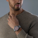 Buy Shop Hugo Boss One Chronograph Red Dial Grey Steel Strap Watch For Men - 1514000 USA Online