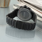 Buy Shop Hugo Boss One Chronograph Black Dial Black Steel Strap Watch For Men - 1514001 USA Online