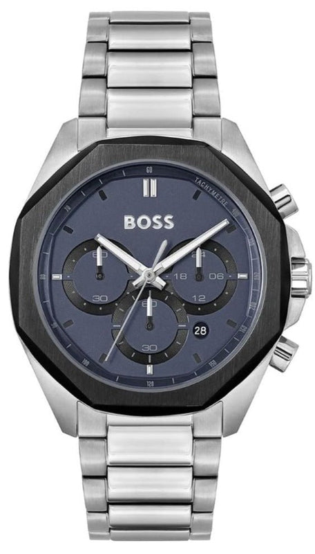 Buy Shop Hugo Boss Cloud Chronograph Blue Dial Silver Steel Strap Watch For Men - 1514015 USA Online