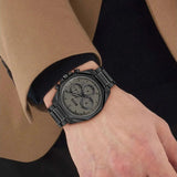 Buy Shop Hugo Boss Cloud Chronograph Black Dial Black Steel Strap Watch For Men - 1514016 USA Online