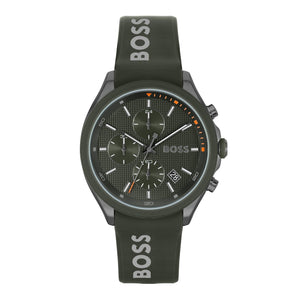 Buy Shop Hugo Boss Velocity Chronograph Green Dial Green Rubber Strap Watch For Men - 1514060 USA Online