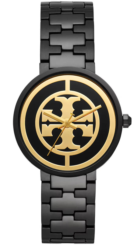 Buy Shop Tory Burch Reva Black Dial Black Steel Strap Watch for Women - TBW4036 USA Online