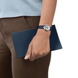 Buy Shop Tissot Bellissima Automatic Silver Dial Blue Leather Strap Watch For Women - T126.207.16.013.00 USA Online