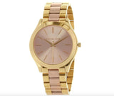 Buy Shop Michael Kors Slim Runway Pink Dial Two Tone Steel Strap Watch for Women - MK3493 USA Online