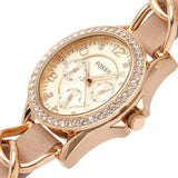 Buy Shop Fossil Riley White Dial Sand Leather Strap Watch for Women - ES3466 USA Online
