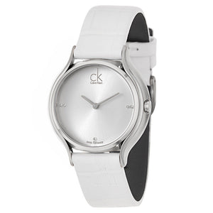 Buy Shop Calvin Klein Skirt White Dial White Leather Strap Watch for Women - K2U231KW USA Online