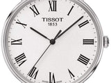 Buy Shop Tissot Everytime Medium White Dial Black Leather Strap Watch For Men - T109.410.16.033.01 USA Online