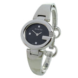 Buy Shop Gucci Guccisima Quartz Black Dial Silver Steel Strap Watch For Women - YA134501 USA Online