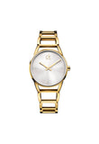 Buy Shop Calvin Klein Stately White Dial Gold Steel Strap Watch for Women - K3G2352W USA Online