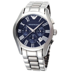 Buy Shop Emporio Armani Classic Blue Dial Silver Steel Strap Watch For Men - AR1635 USA Online