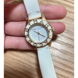 Marc Jacobs Blade White Dial White Leather Strap Watch for Women - MBM1098