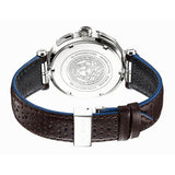 Versace Aion Chronograph White Dial Brown Leather Strap Watch for Men - VBR010017