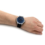 Buy Shop Hugo Boss Time One Blue Dial Black Leather Strap Watch for Men - 1513431 USA Online