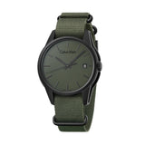 Buy Shop Calvin Klein Tone Green Dial Green NATO Strap Watch for Men - K7K514WL USA Online