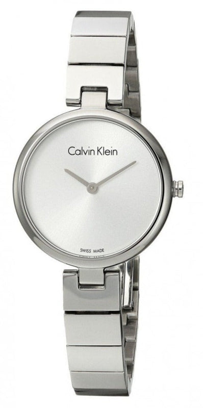 Buy Shop Calvin Klein Authentic White Dial Silver Steel Strap Watch for Women - K8G23146 USA Online