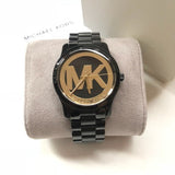 Buy Shop Michael Kors Runway Black Dial Black Steel Strap Watch for Women - MK6057 USA Online