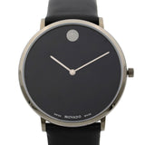 Buy Shop Movado Museum 70th Anniversary Grey Dial Grey Leather Strap Watch For Women - 0607144 USA Online