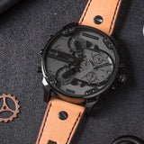 Buy Shop Diesel Mr. Daddy 2.0 Chronograph Grey Dial Brown Leather Strap Watch For Men - DZ7406 USA Online