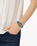 Buy Shop Coach Perry Coffee Dial Blue Leather Strap Watch for Women - 14503475 USA Online