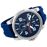 Buy Shop Hugo Boss Detroit Quartz Blue Dial Blue Silicone Strap Watch For Men - 1550008 USA Online