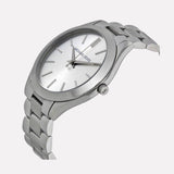 Buy Shop Michael Kors Slim Runway Silver Dial Silver Stainless Steel Strap Watch for Women - MK3178 USA Online