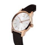 Buy Shop Calvin Klein City White & Gold Dial Brown Leather Strap Watch For Women - K2G23620 USA Online