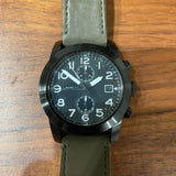 Buy Shop Marc Jacobs Larry Chronograph Black Dial Grey Leather Strap Watch for Men - MBM5034 USA Online