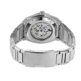 Buy Shop Fossil Everett Automatic Skeleton Blue Dial Silver Steel Strap Watch for Men - ME3220 USA Online