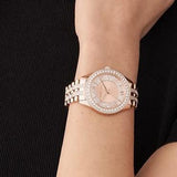 Buy Shop Michael Kors Harlowe Rose Gold Dial Rose Gold Steel Strap Watch For Women - MK4710 USA Online
