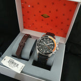 Buy Shop Fossil Wakefield Chronograph Black Dial Black Leather Strap Watch for Men - CH2953 USA Online