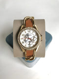 Buy Shop Fossil Riley Multifunction White Dial Orange Leather Strap Watch for Women - ES3723 USA Online