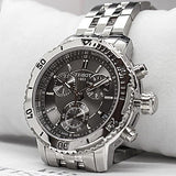 Buy Shop Tissot PRS 200 Grey Dial Chronograph Grey Dial Silver Steel Strap Watch For Men - T067.417.11.051.00 USA Online