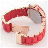 Buy Shop Marc Jacobs Rock Chronograph Red Dial Red Silicone Strap Watch for Women - MBM2577 USA Online