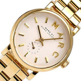 Buy Shop Marc Jacobs Baker White Dial Gold Steel Strap Watch for Women - MBM3247 USA Online